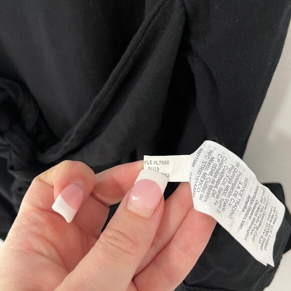 NEW J. Crew Black Tie Dress Size Large - Picture 7 of 8